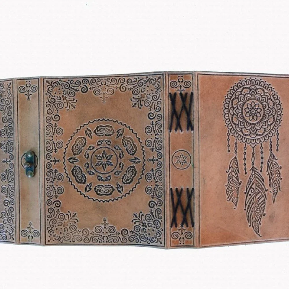 Write with Ease and Elegance Vintage Dream Catcher Leather Journal